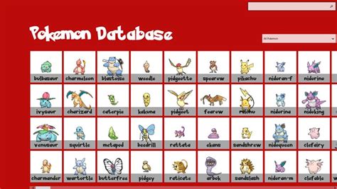 pokemon databse|pokemon database search.